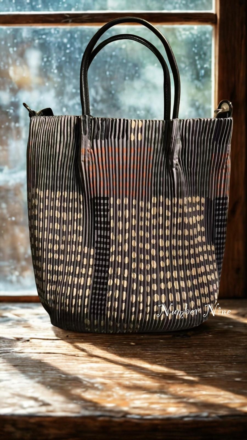   壓褶花圖案布袋